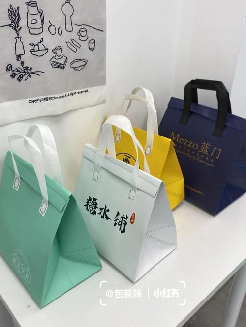 覆膜保温无纺布外卖封口手提袋颜值高实用强